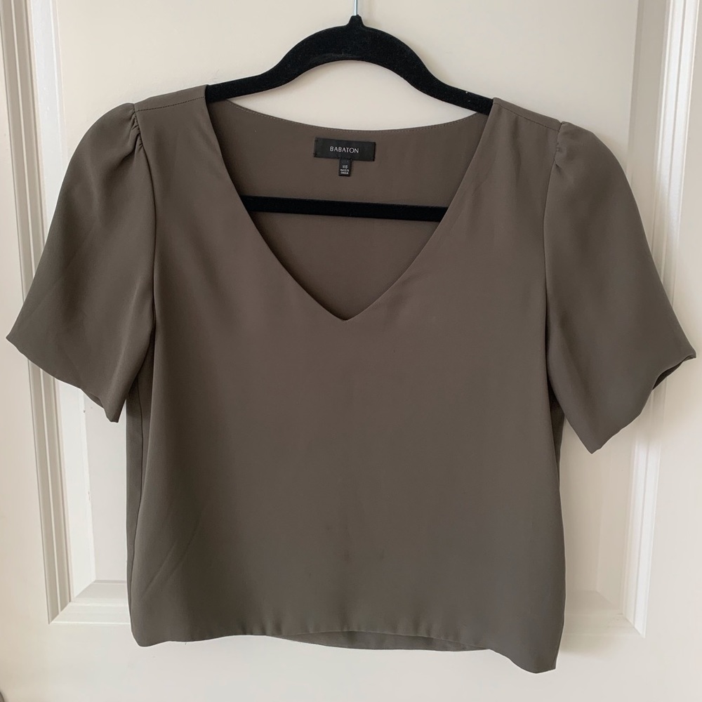 Babaton v-neck blouse